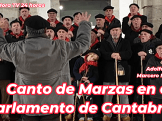 Adolfo Diaz marcero mayor en el Canto de Marzas del Parlamento de Cantabria (+ video)